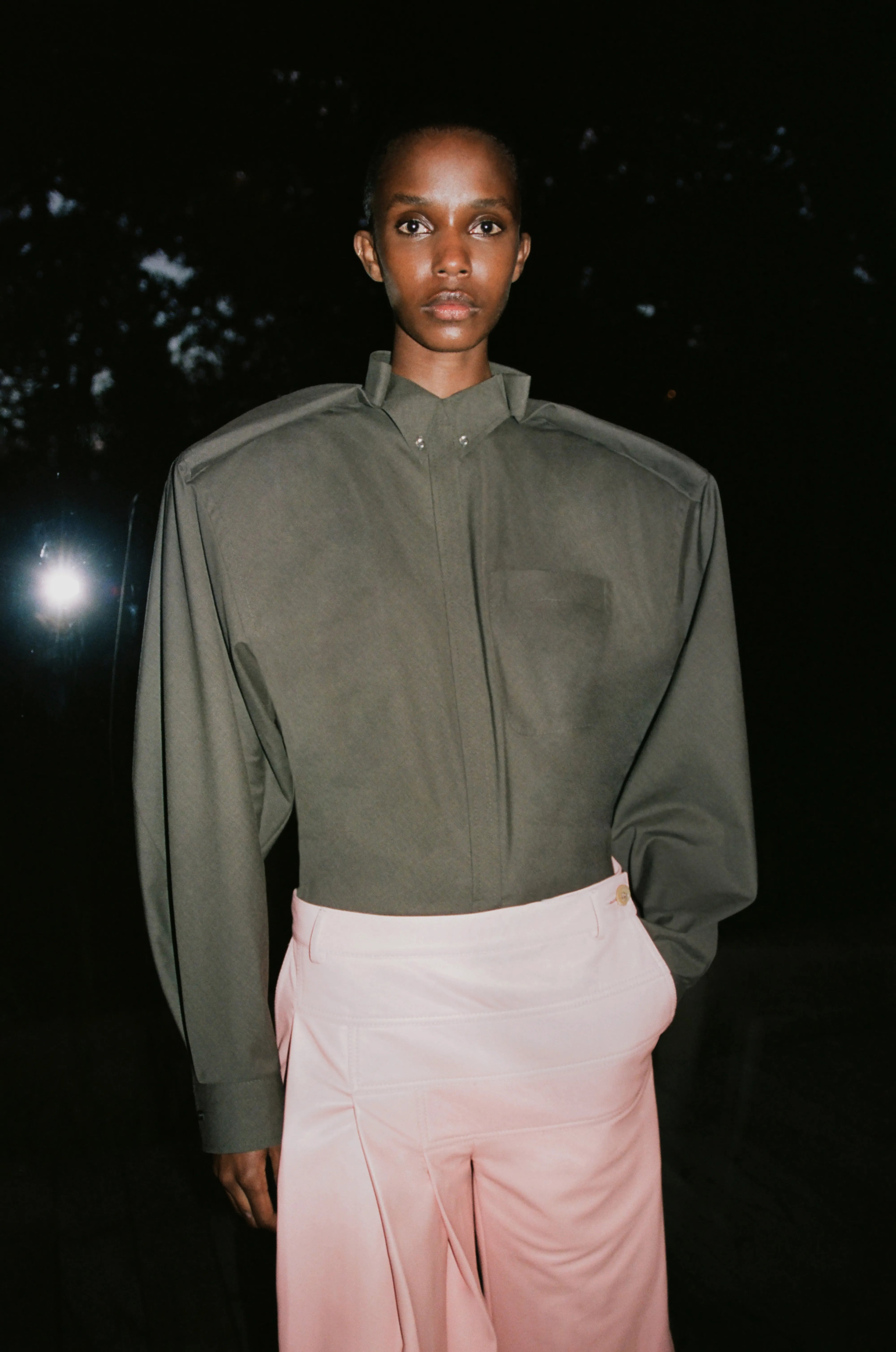 Button-down shirt in cotton