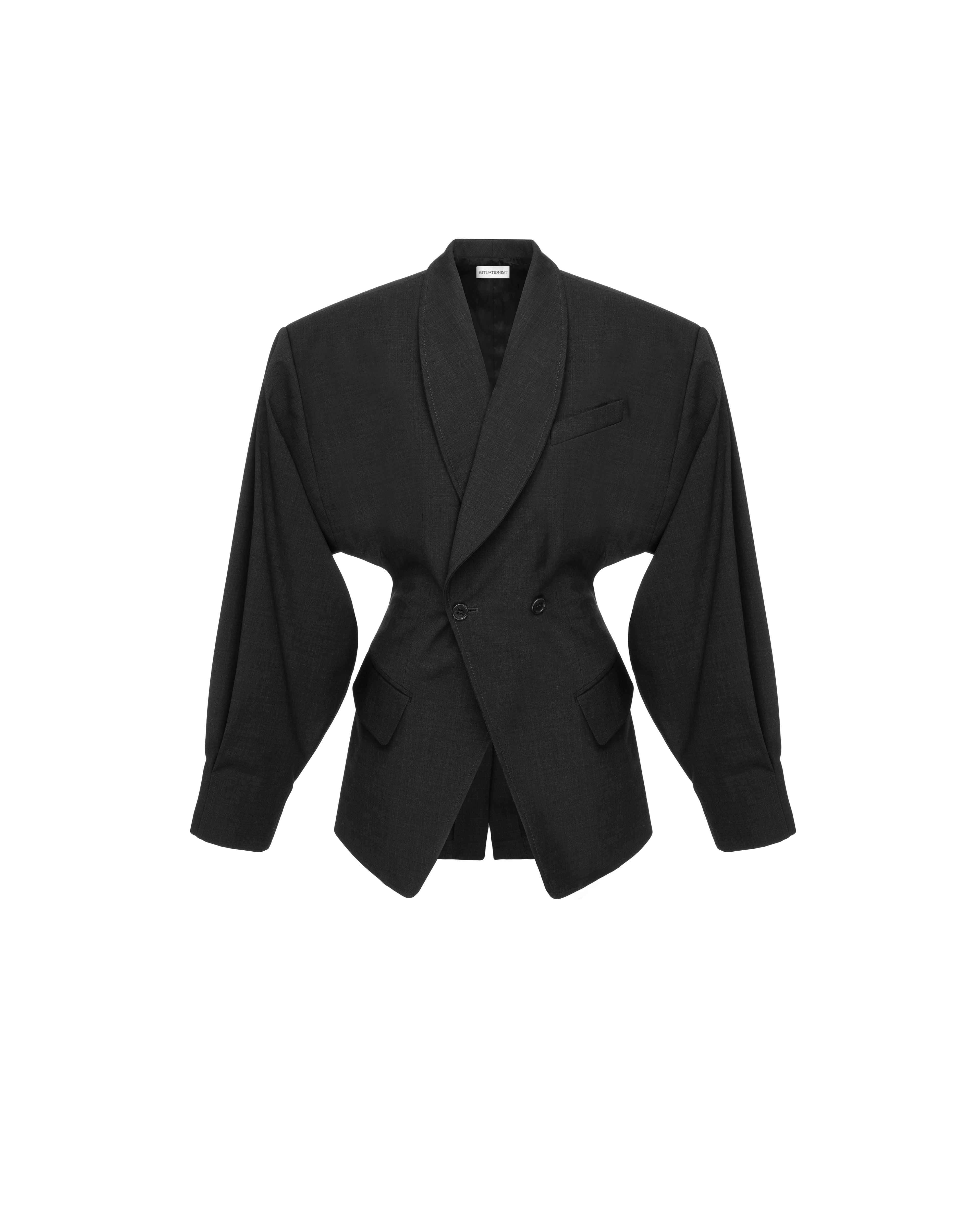 Double-breasted jacket in wool