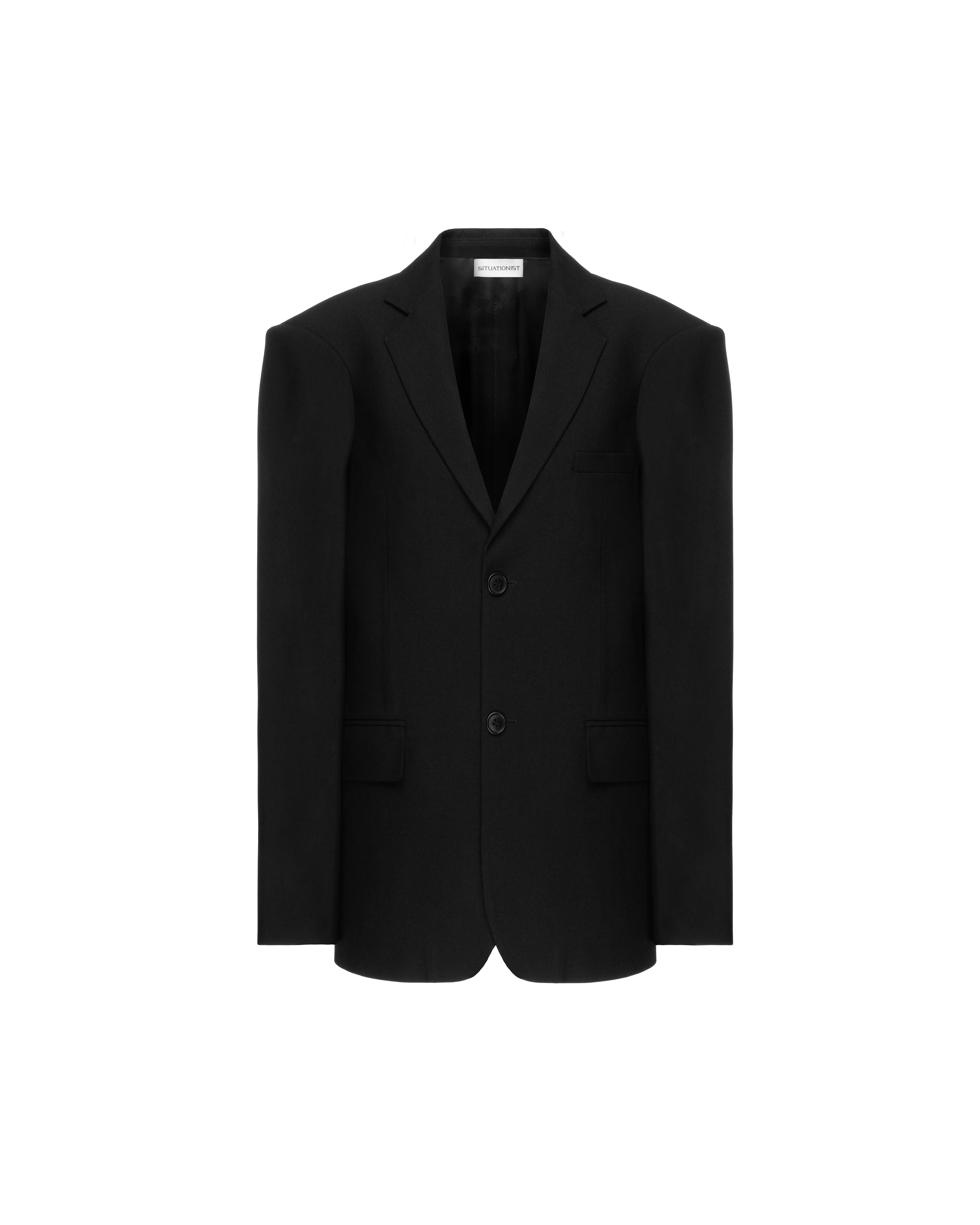 Single-breasted jacket in wool