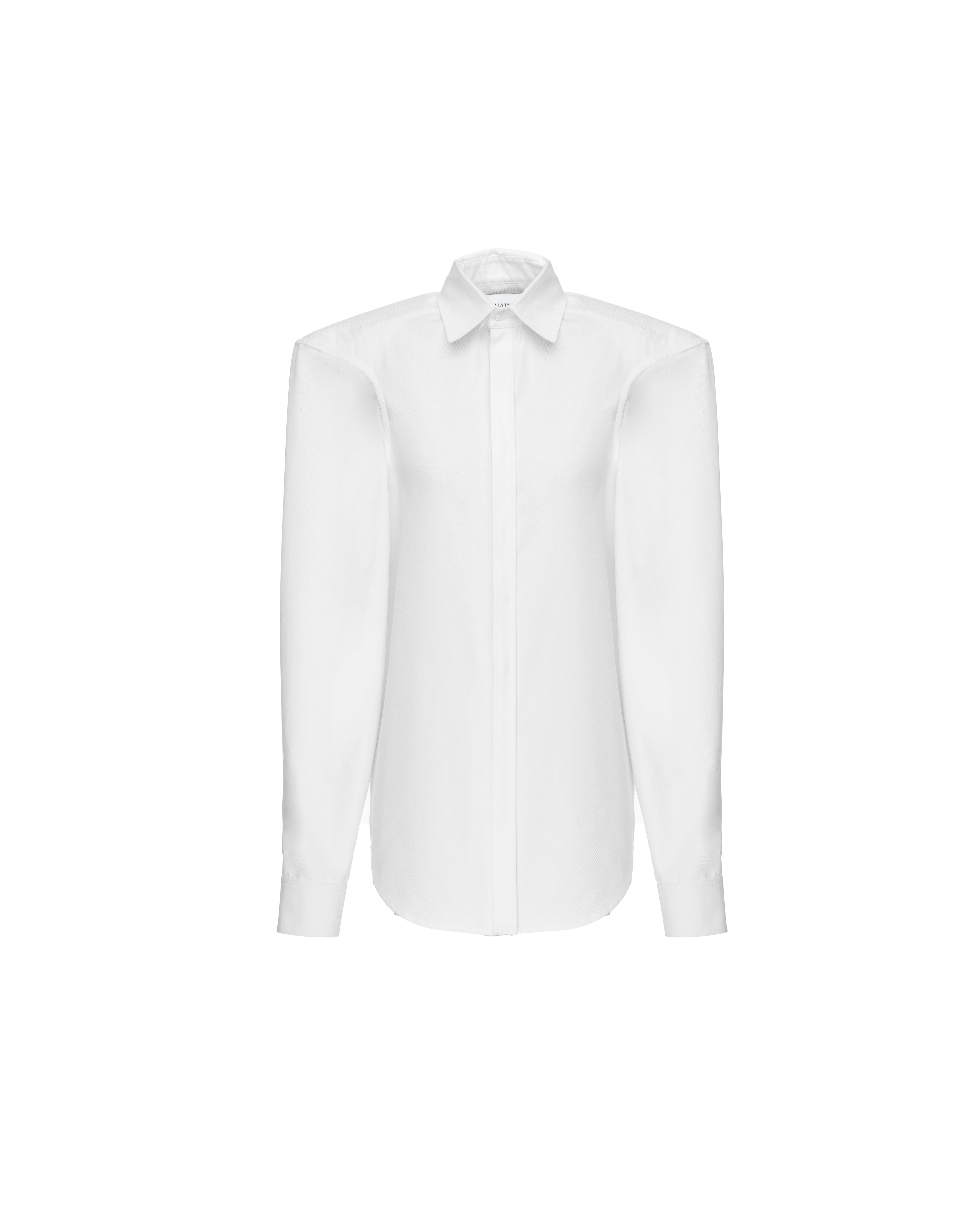 Flat shoulder shirt in cotton