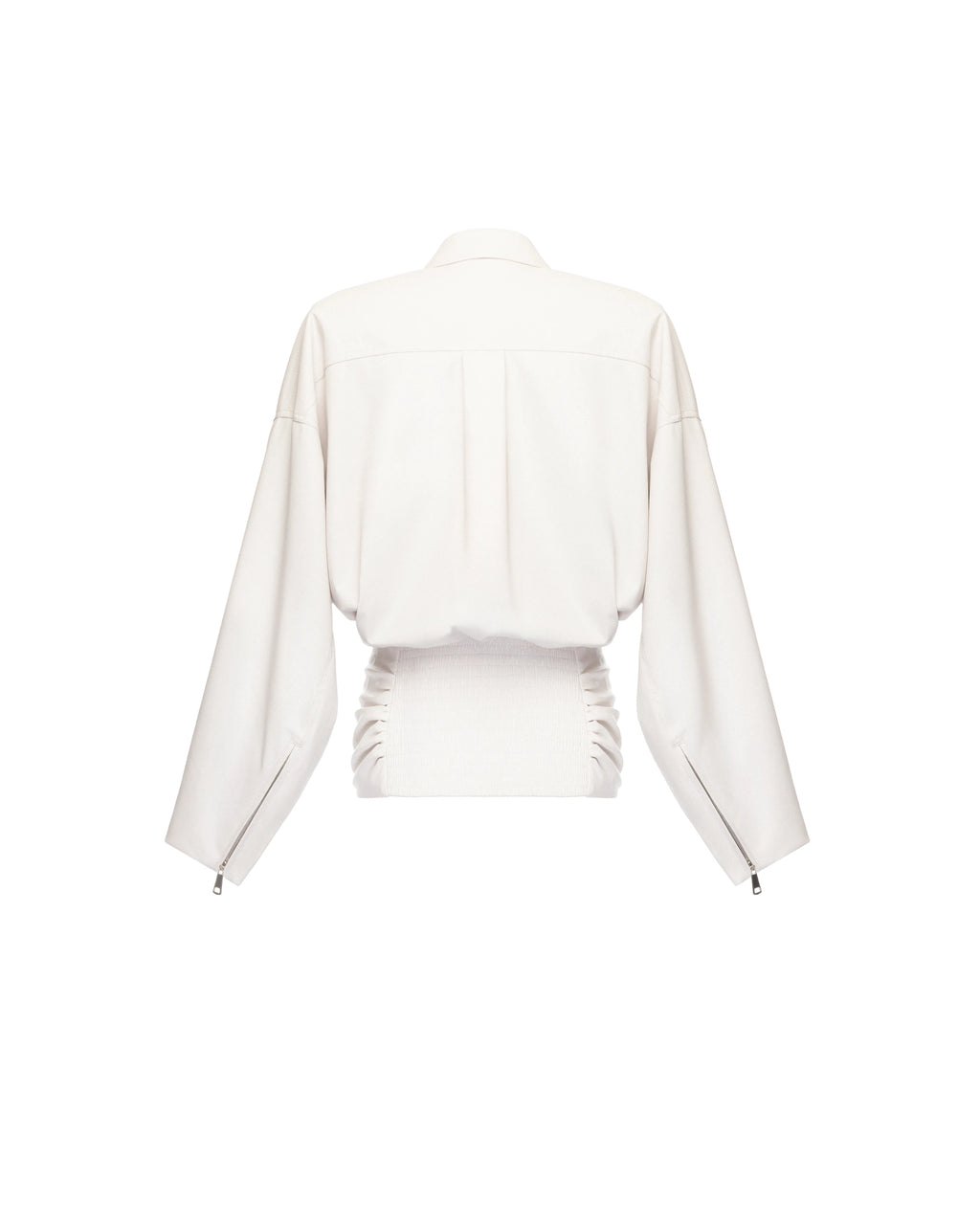 Open V jacket in leather