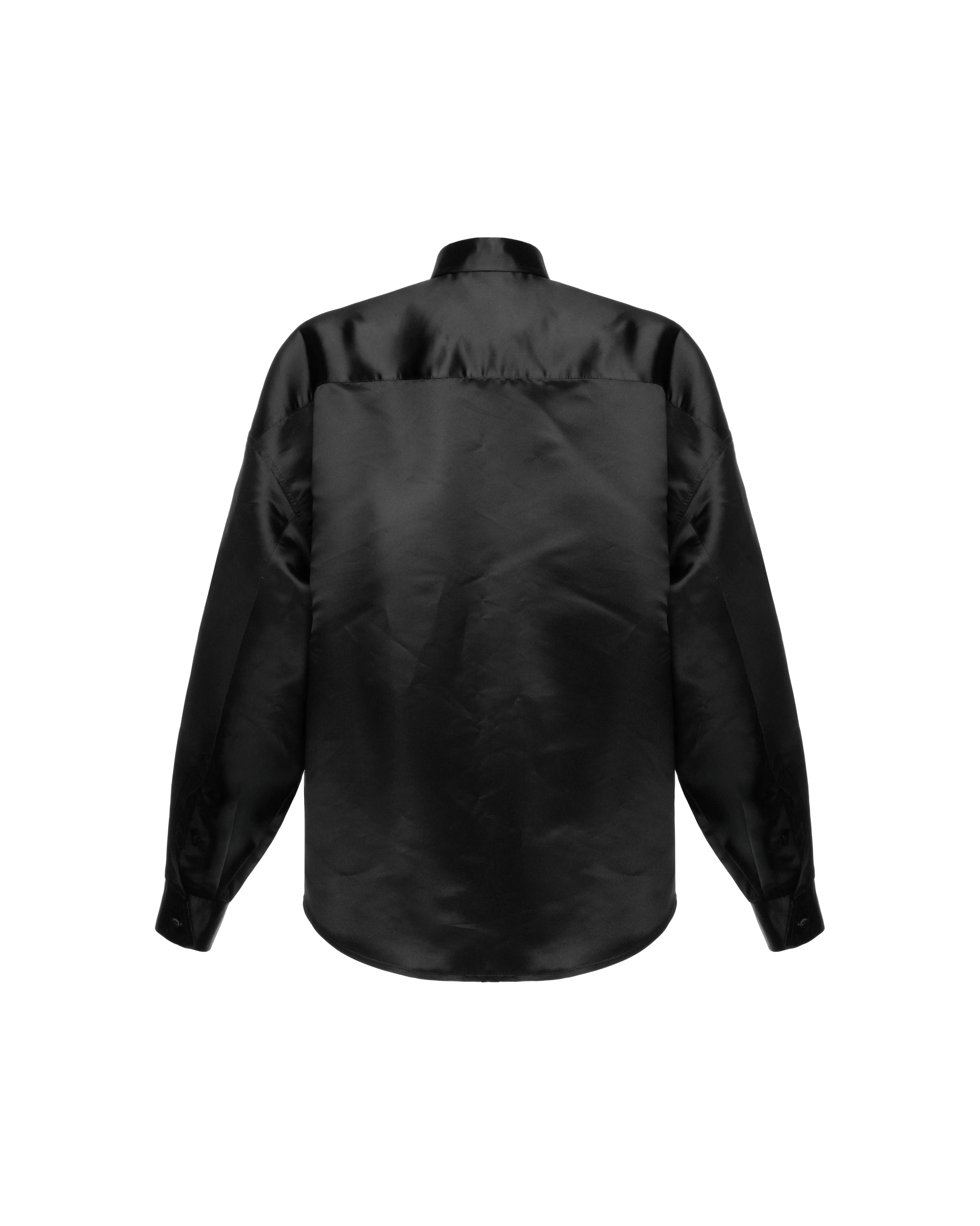 Button-down shirt in silk