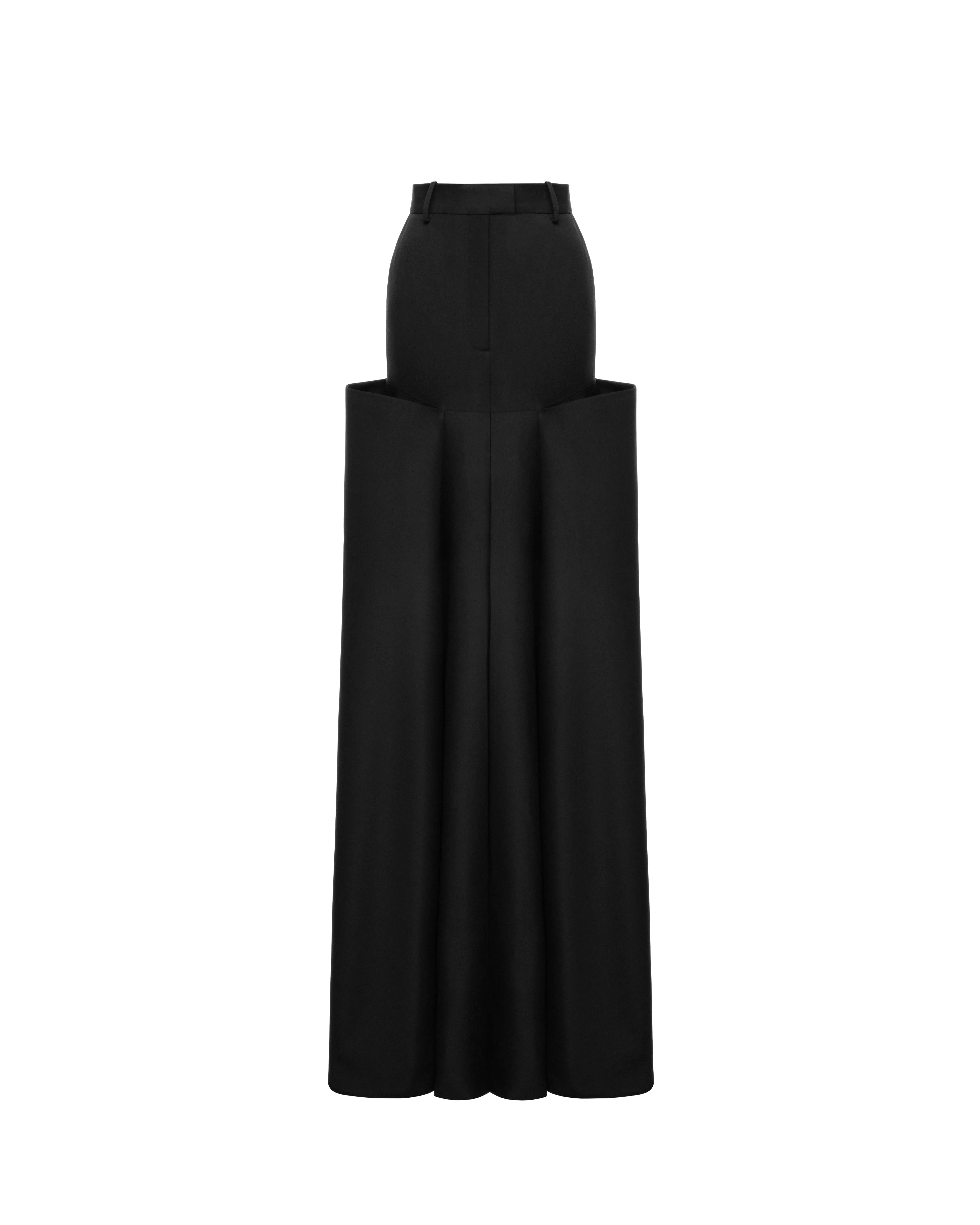 Long skirt in wool