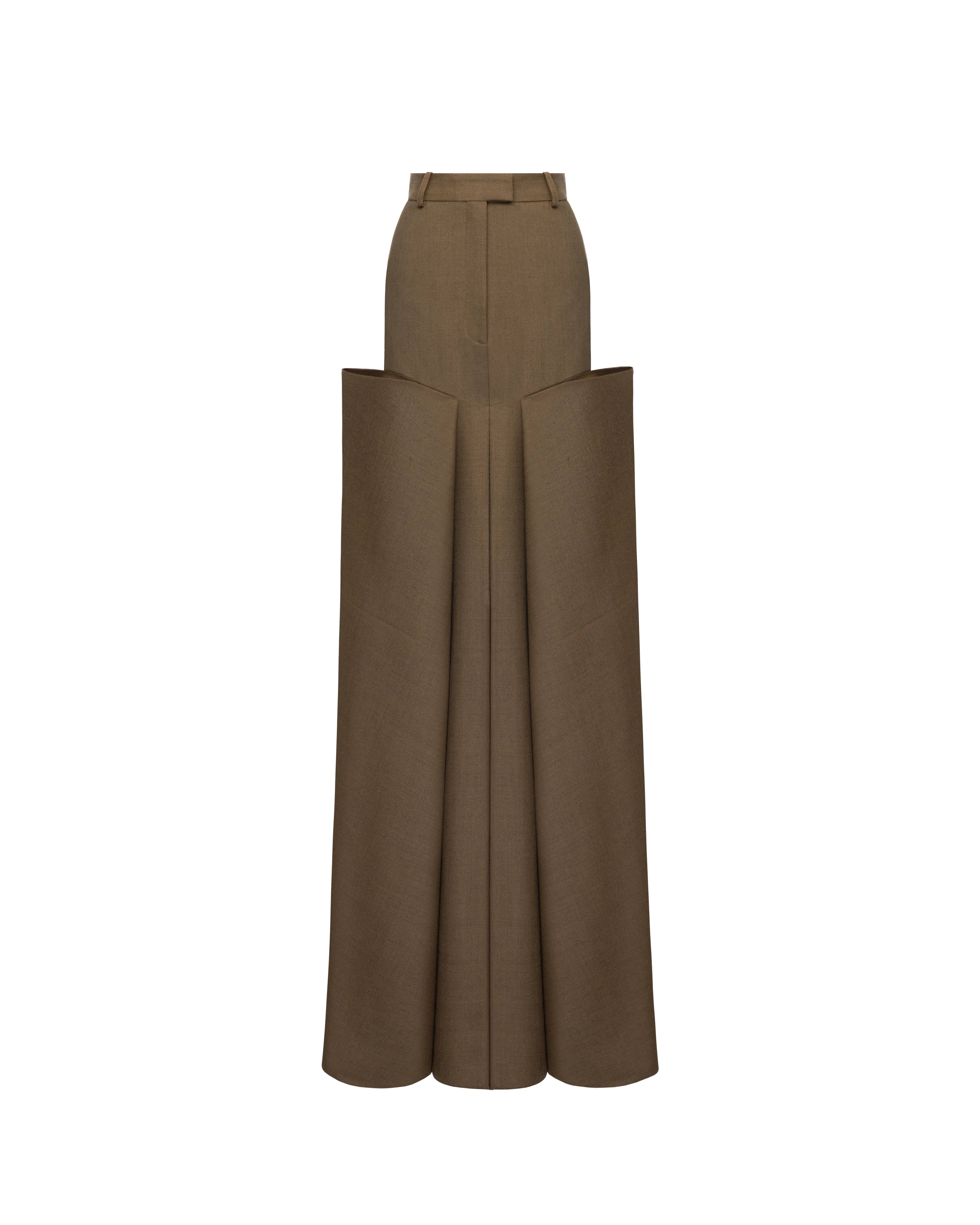 Long skirt in wool