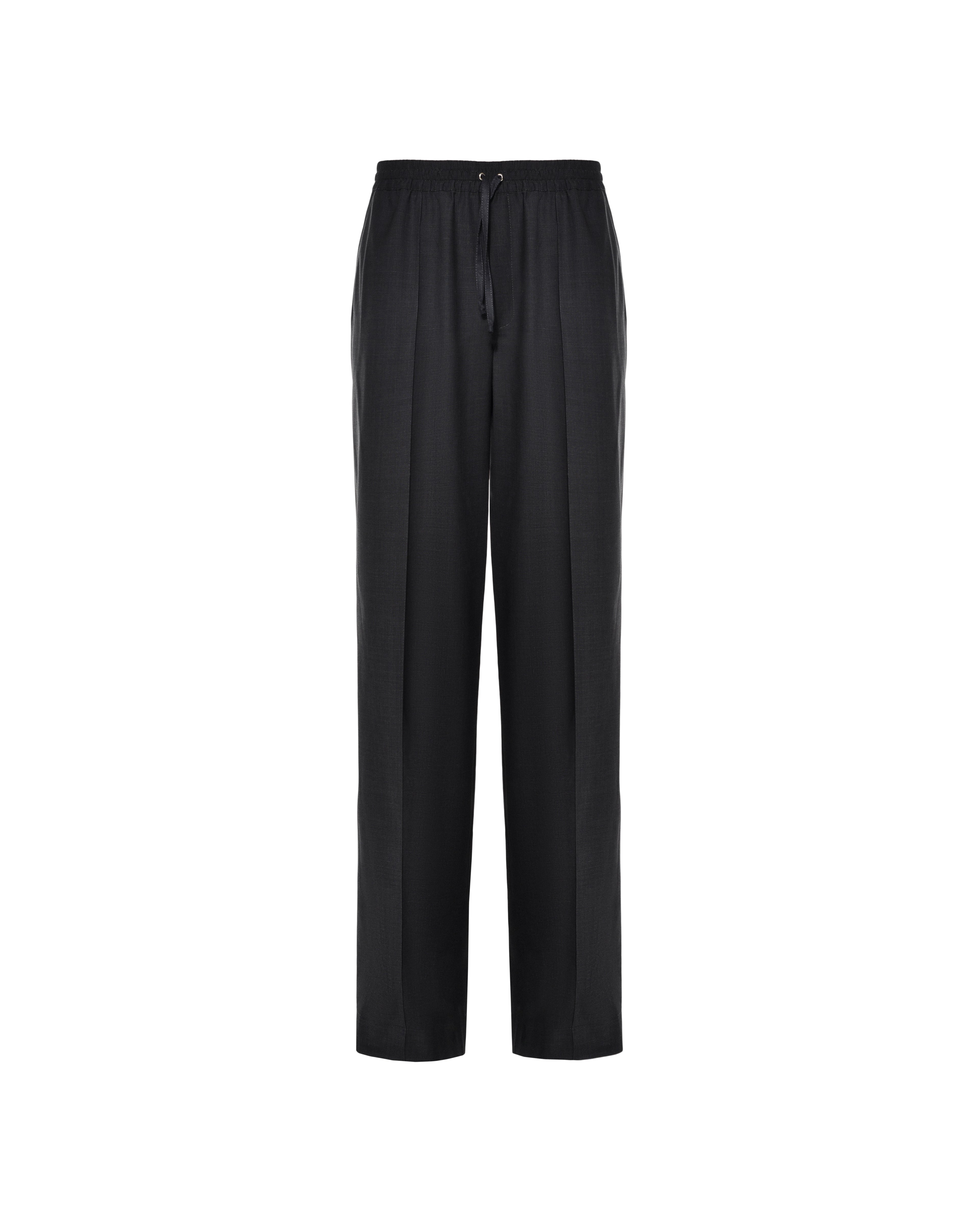 Straight-leg pants in wool