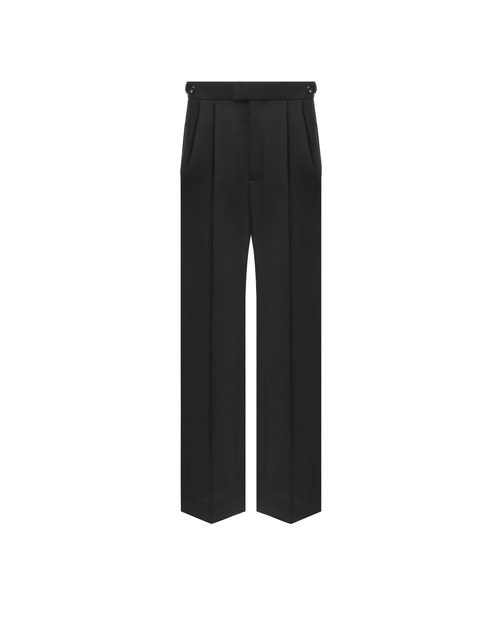 Straight-leg pants in wool