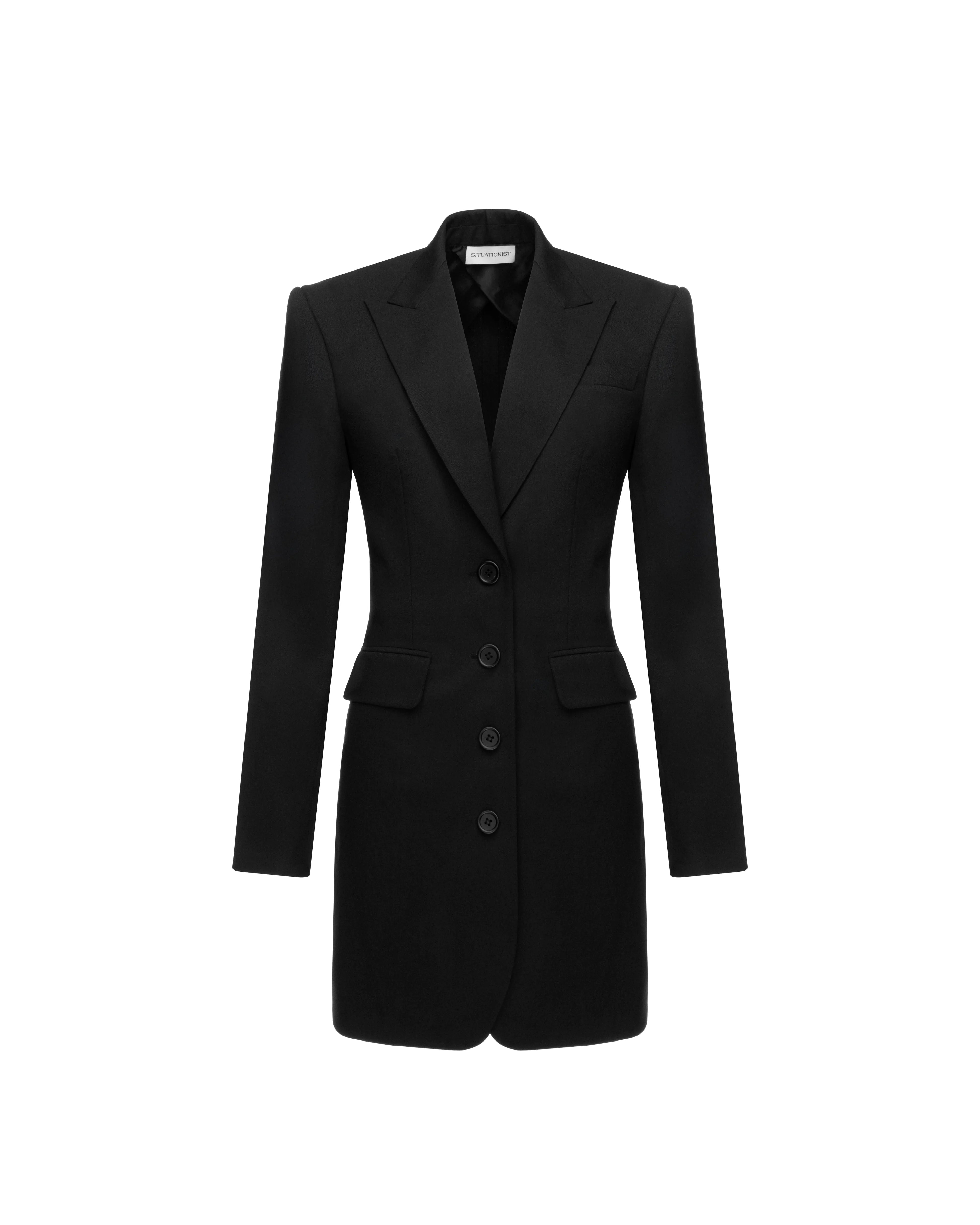 Single-breasted jacket in wool