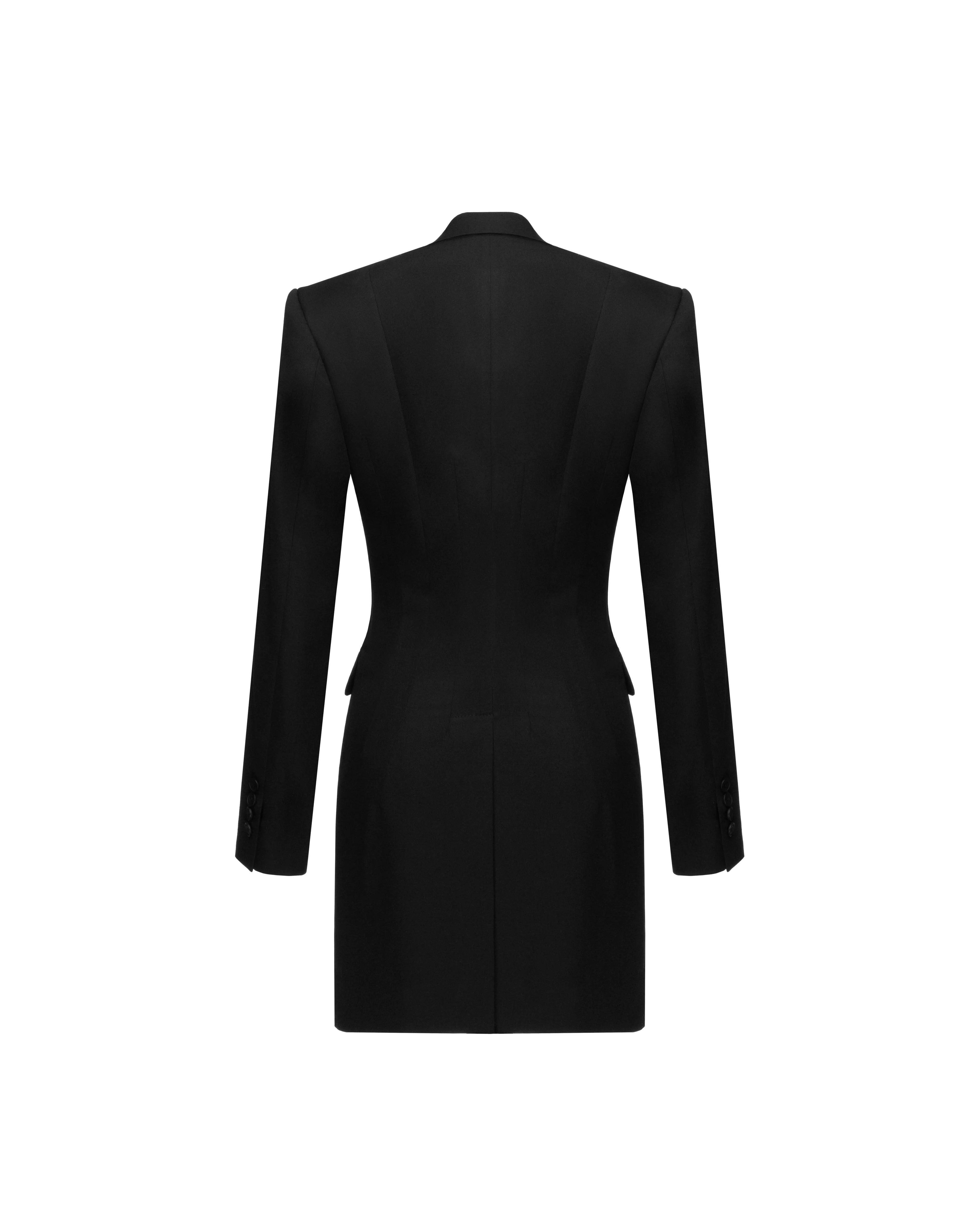 Single-breasted jacket in wool