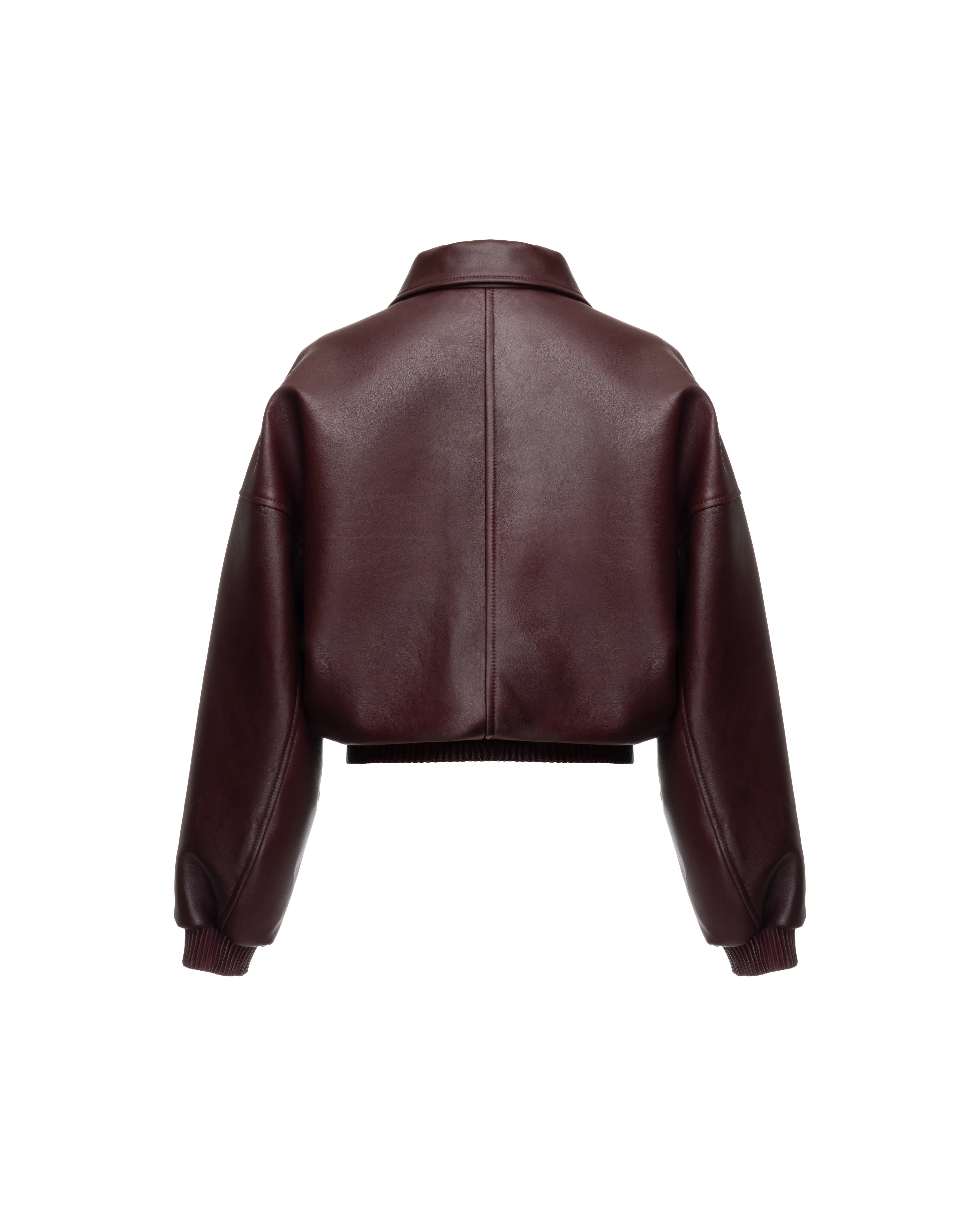 Bomber jacket in leather