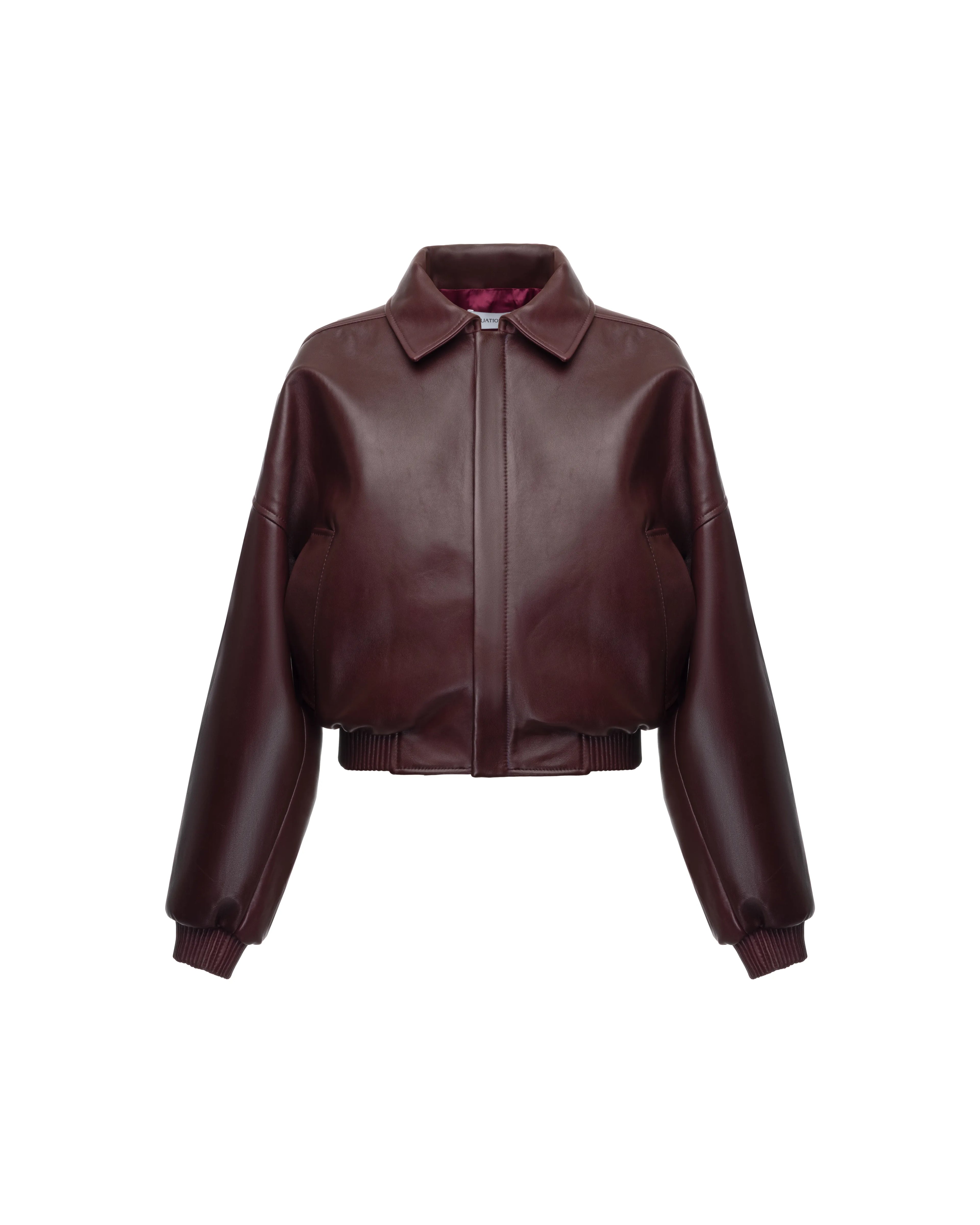 Bomber jacket in leather
