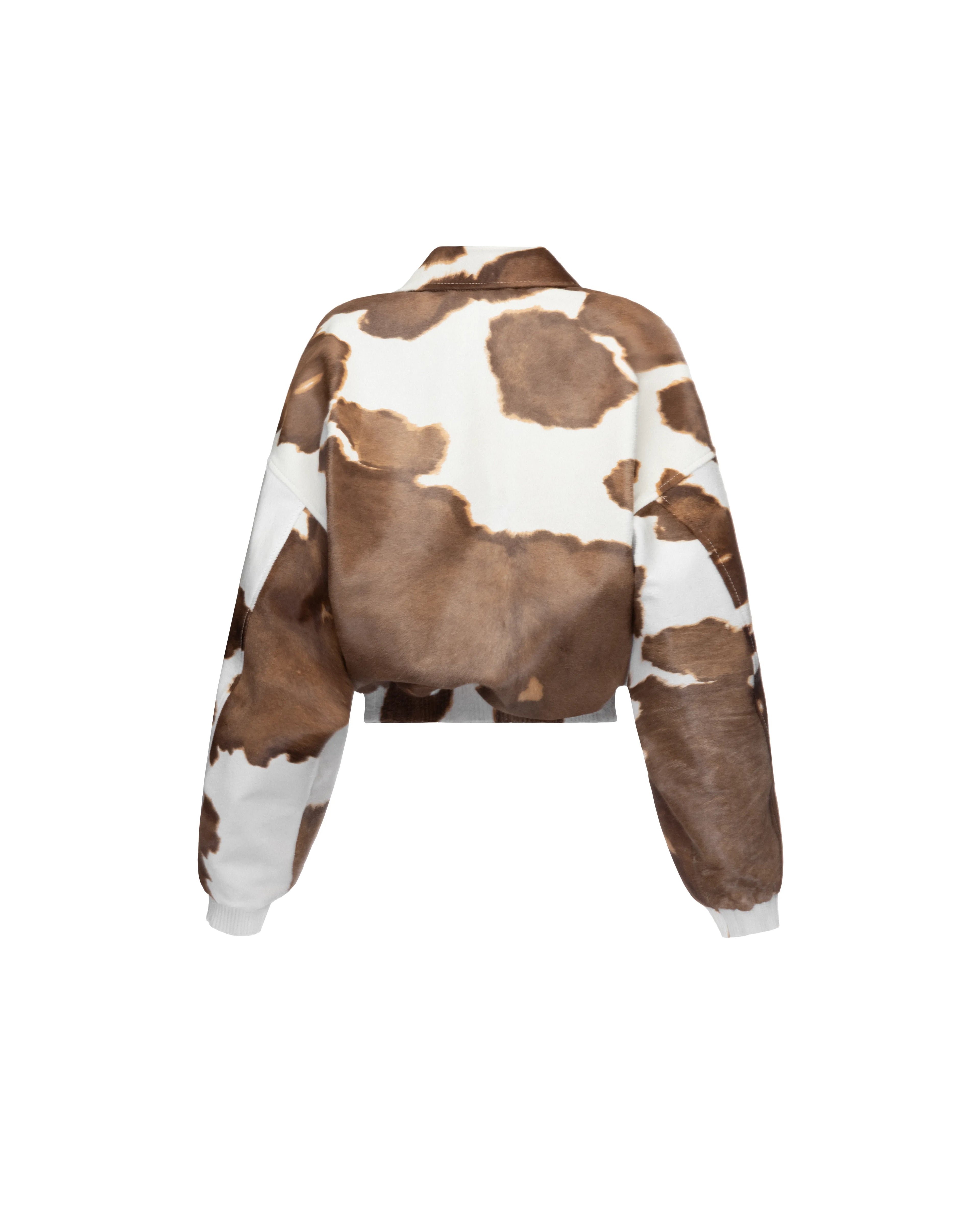 Bomber jacket in pony leather