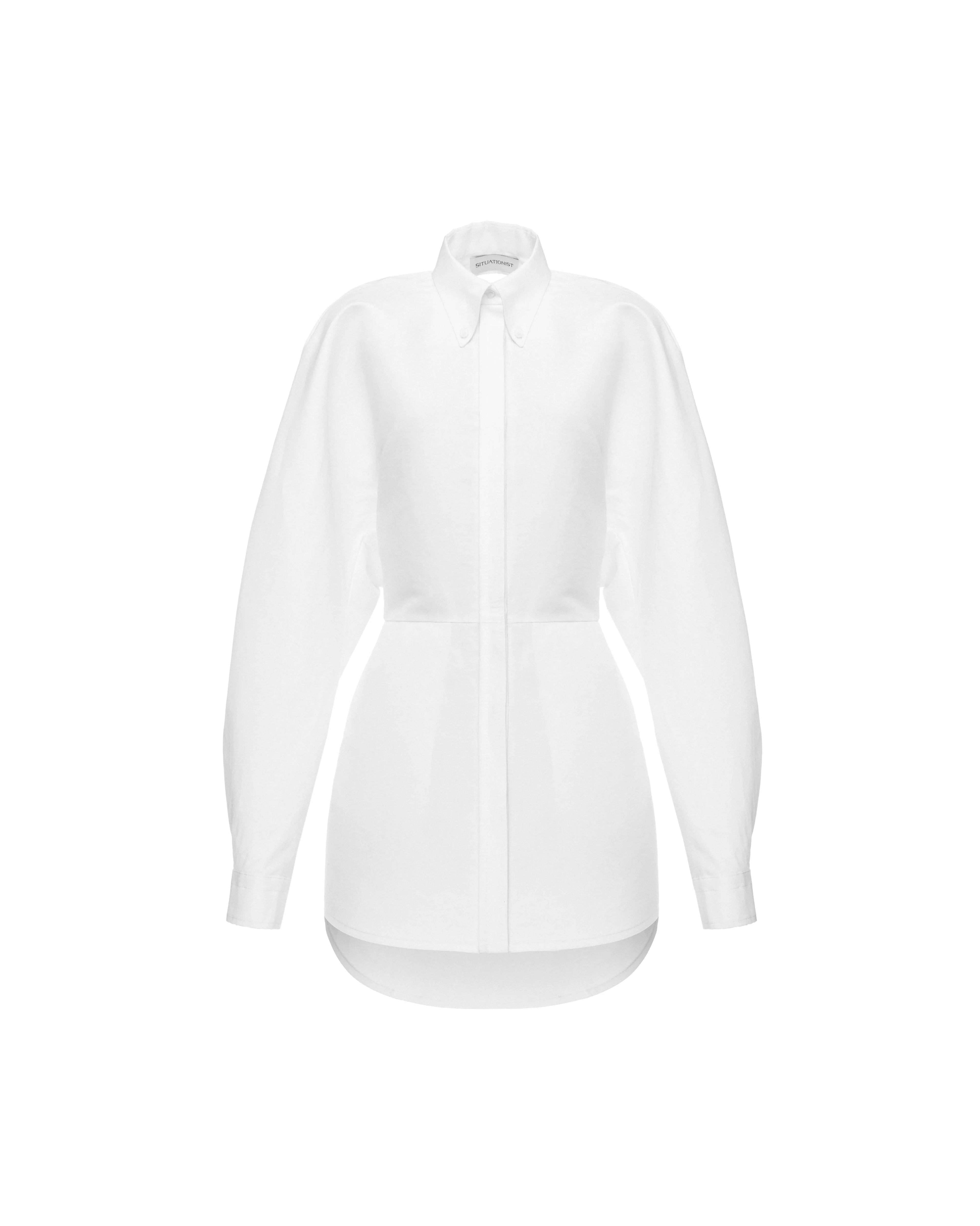 Open-back shirt in cotton