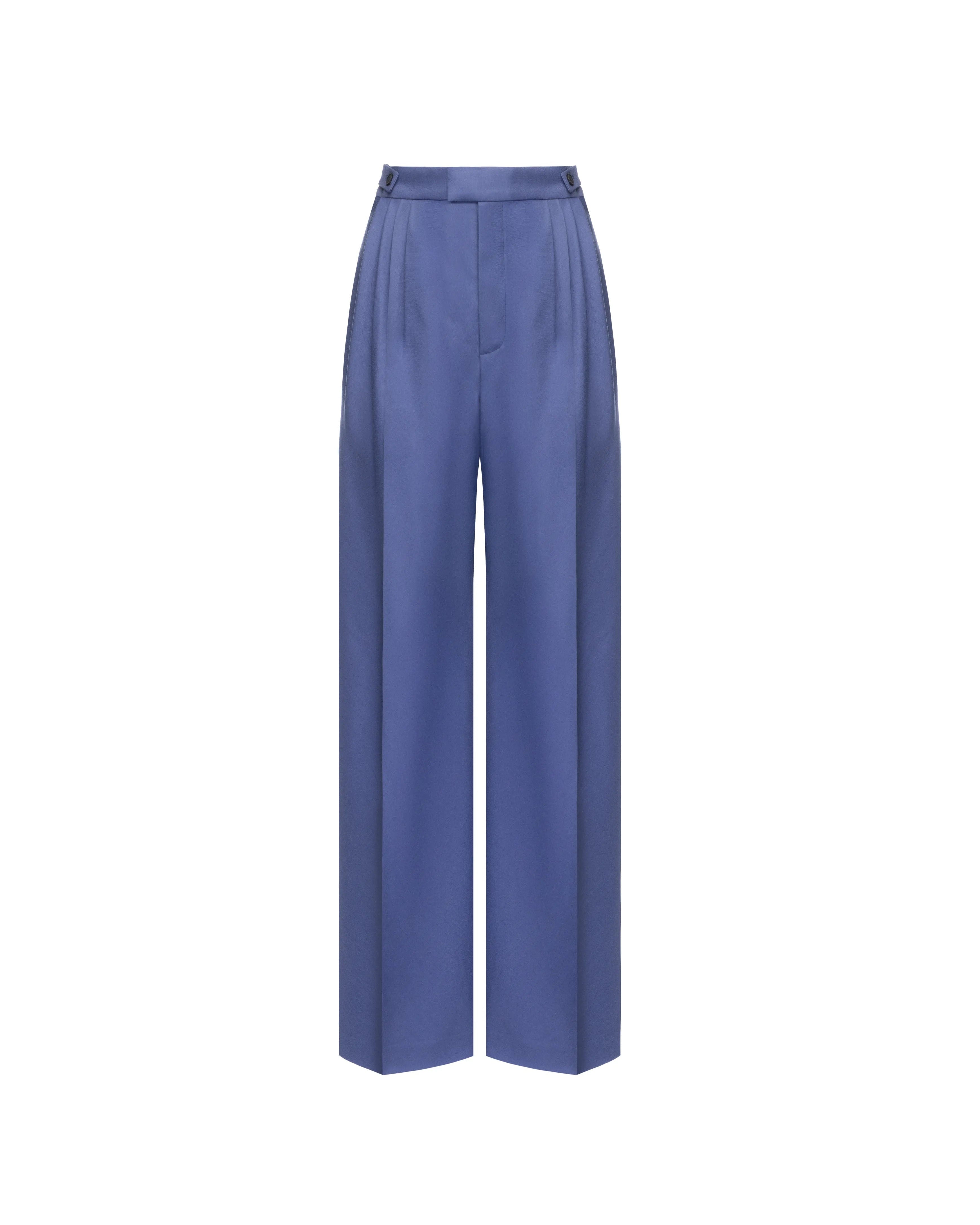 Wide-leg pants in wool