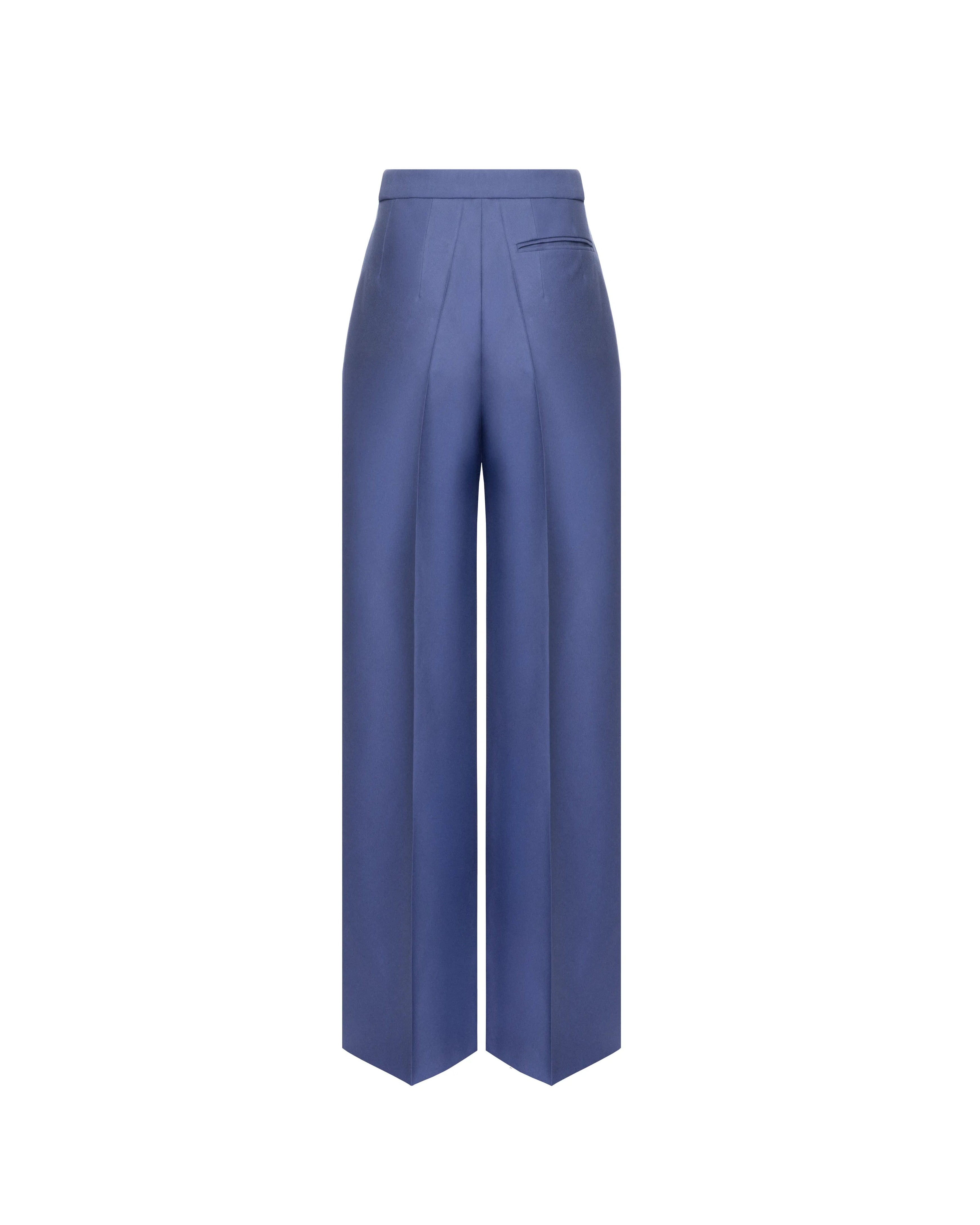 Wide-leg pants in wool