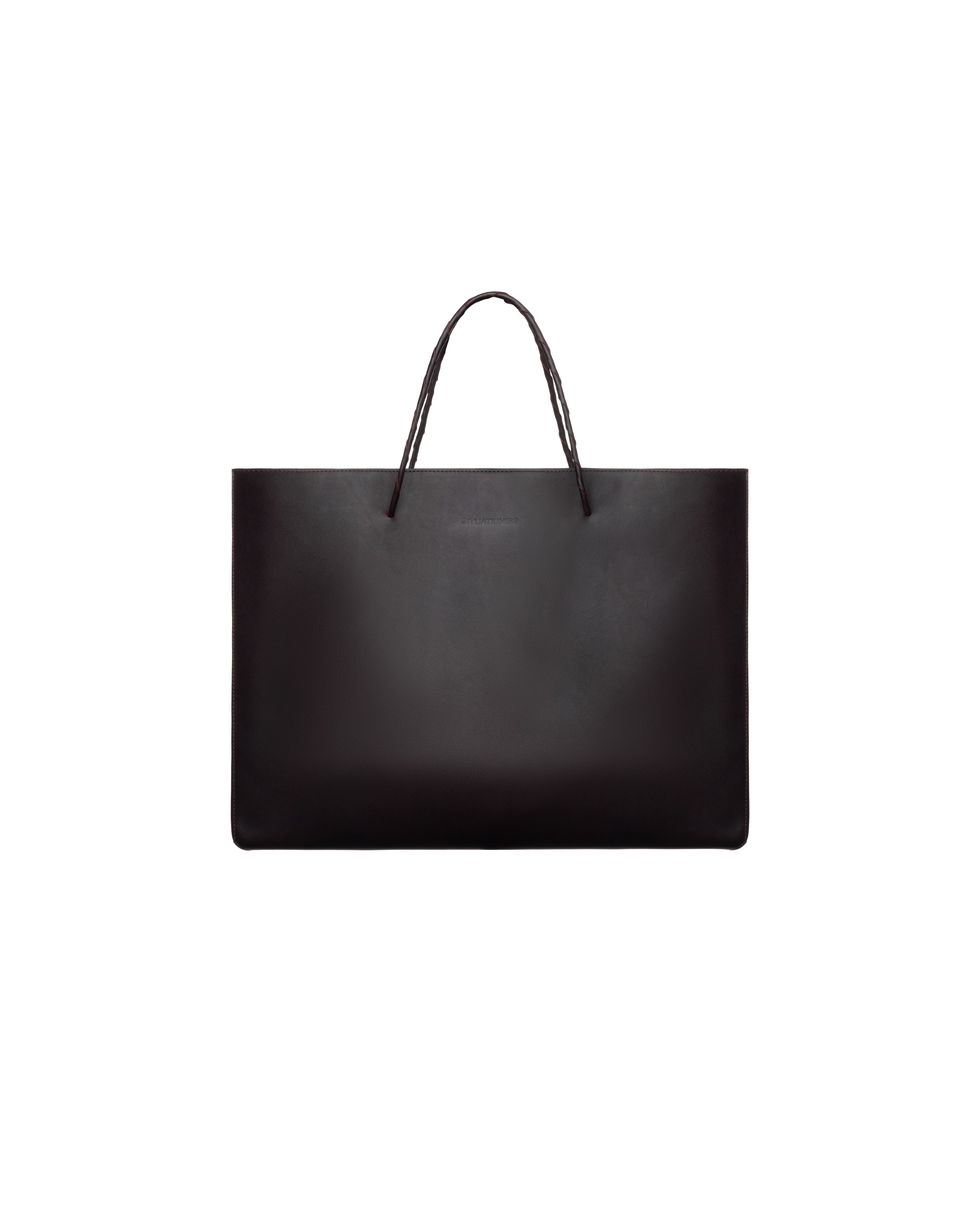 Shopper bag L in leather