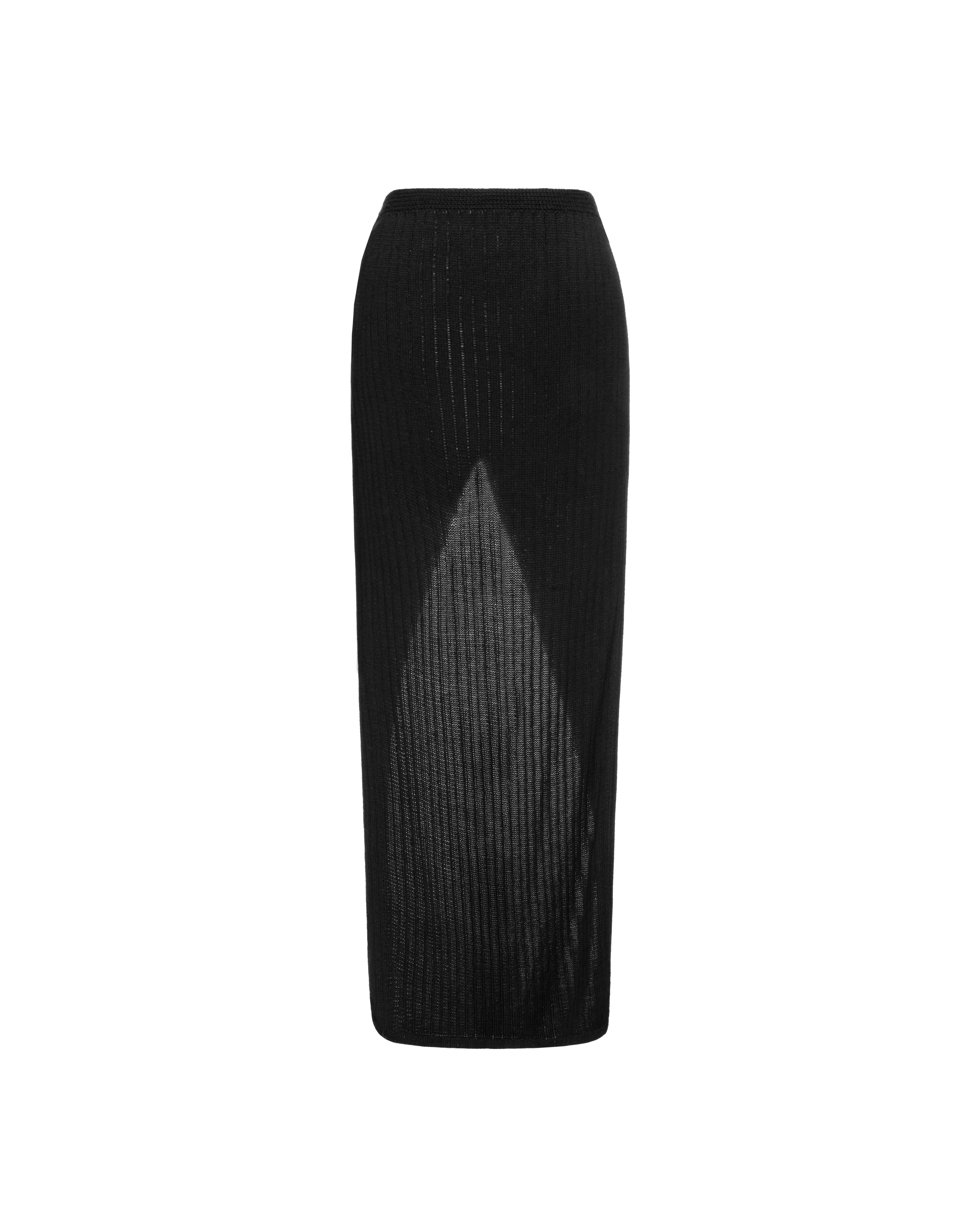 High-waisted skirt in viscose blend