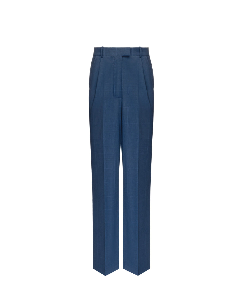High-waisted pants in wool