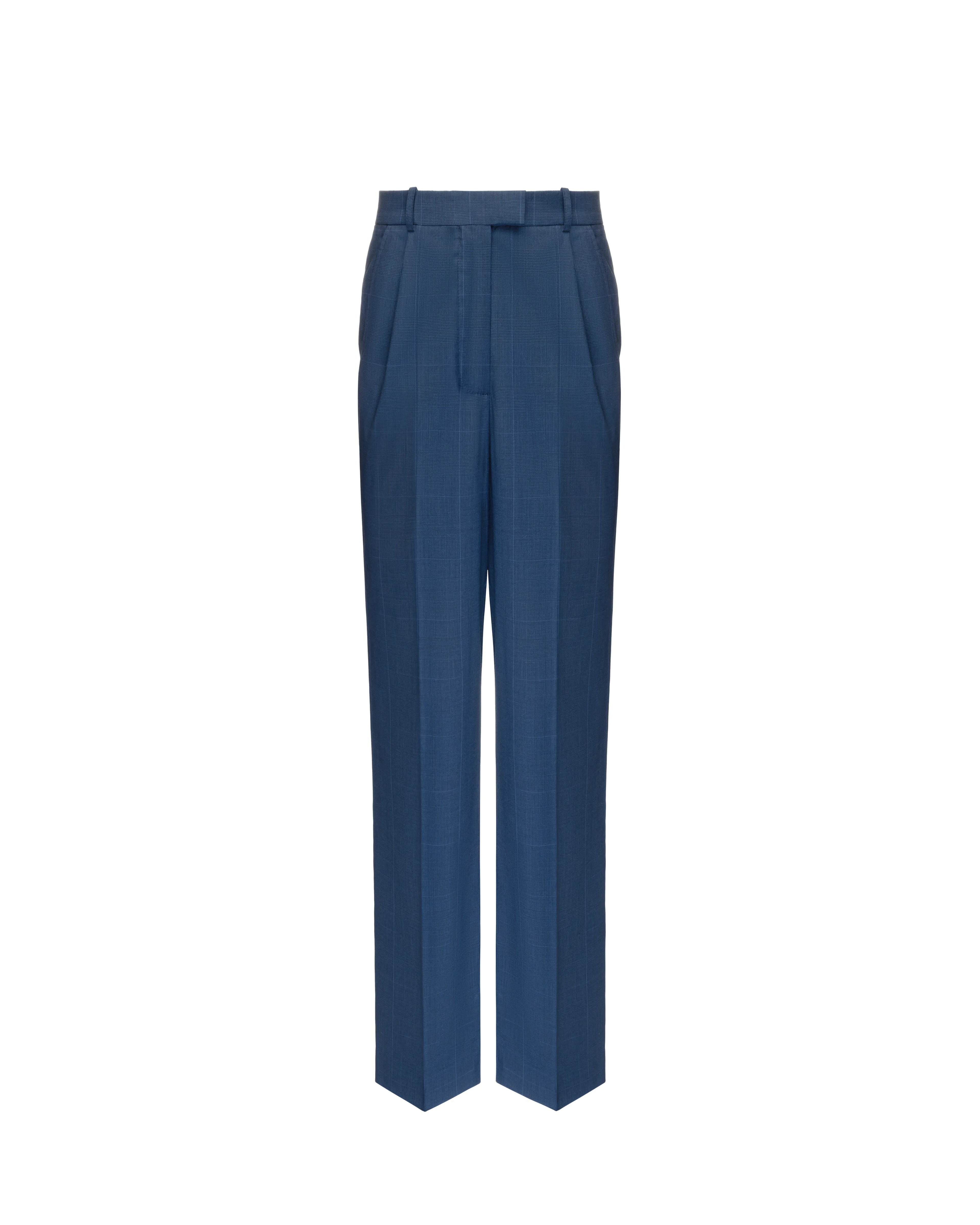 High-waisted pants in wool