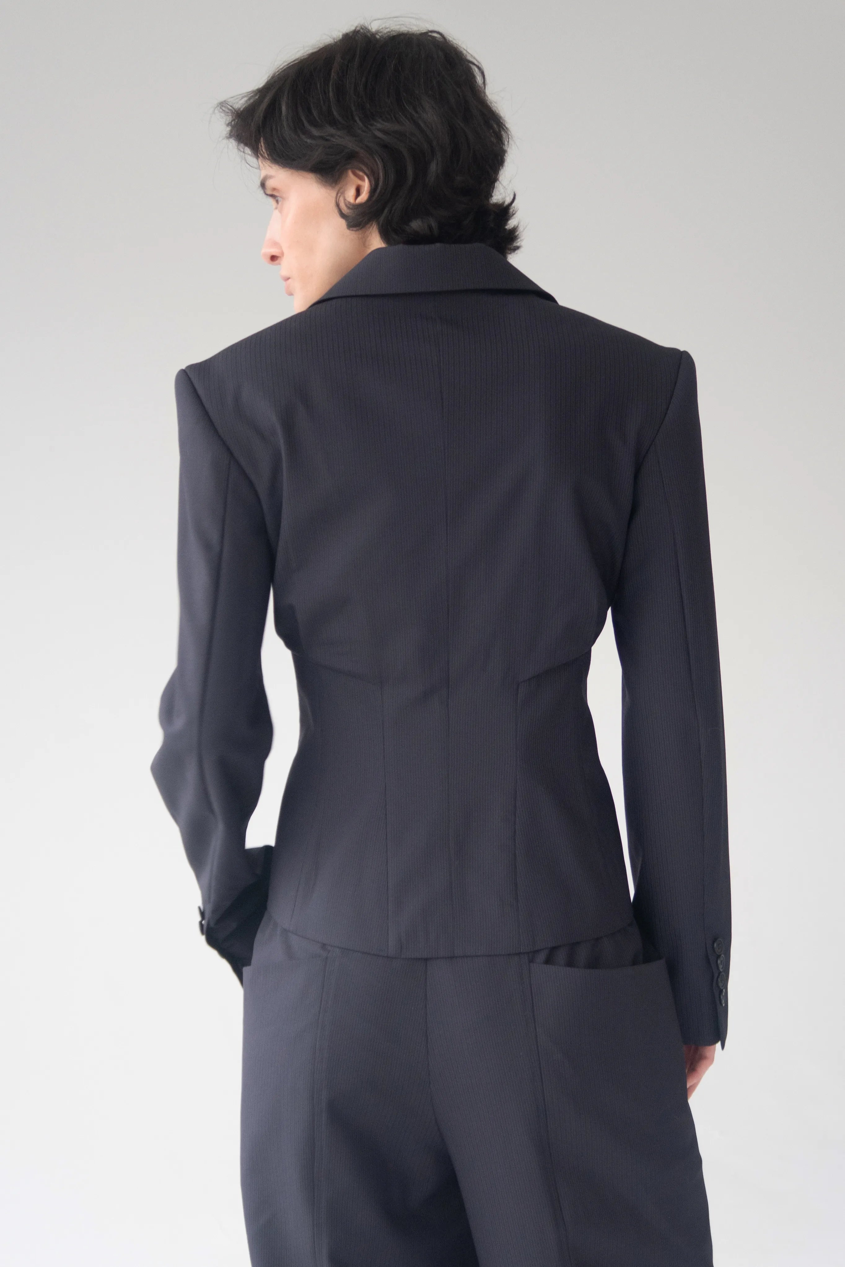 Double-breasted jacket in wool