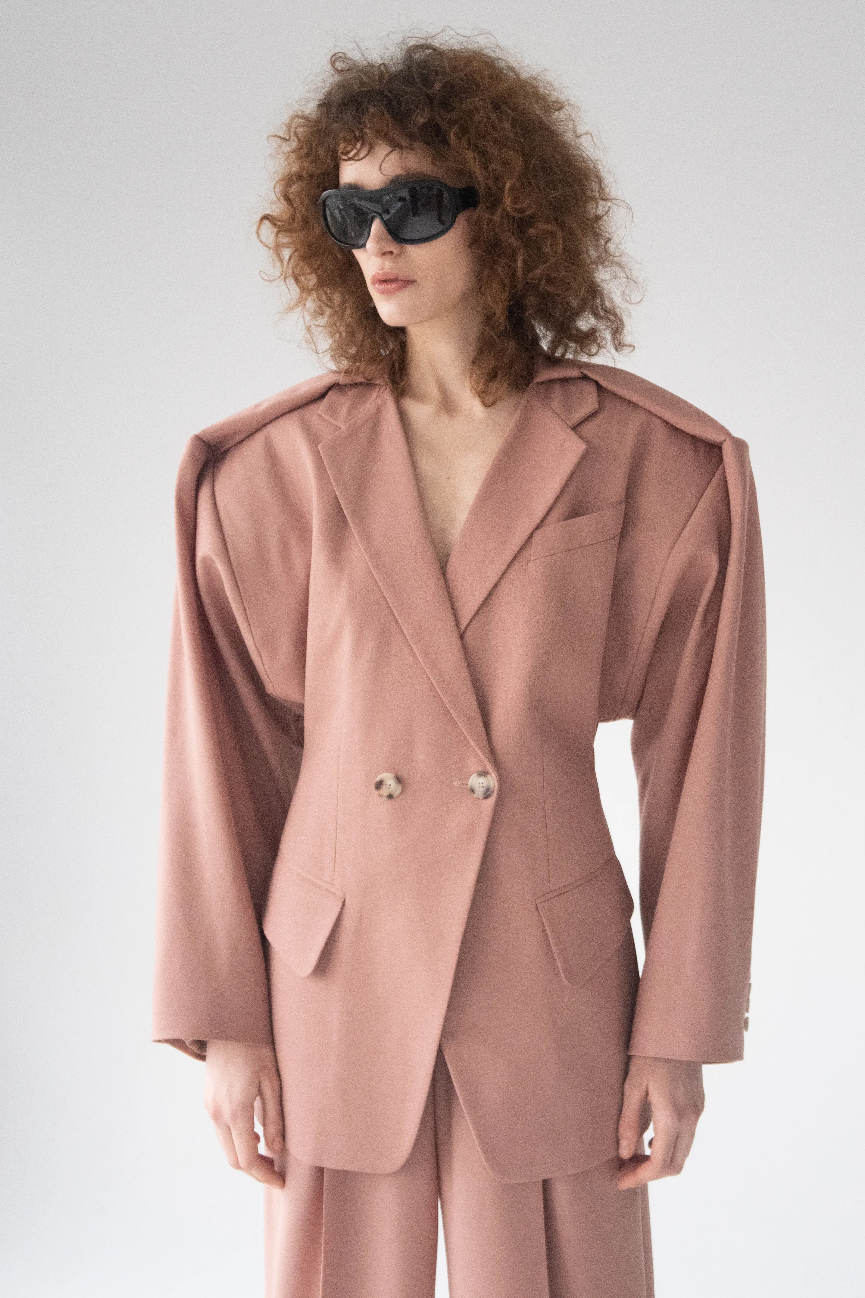 Double-breasted jacket in wool