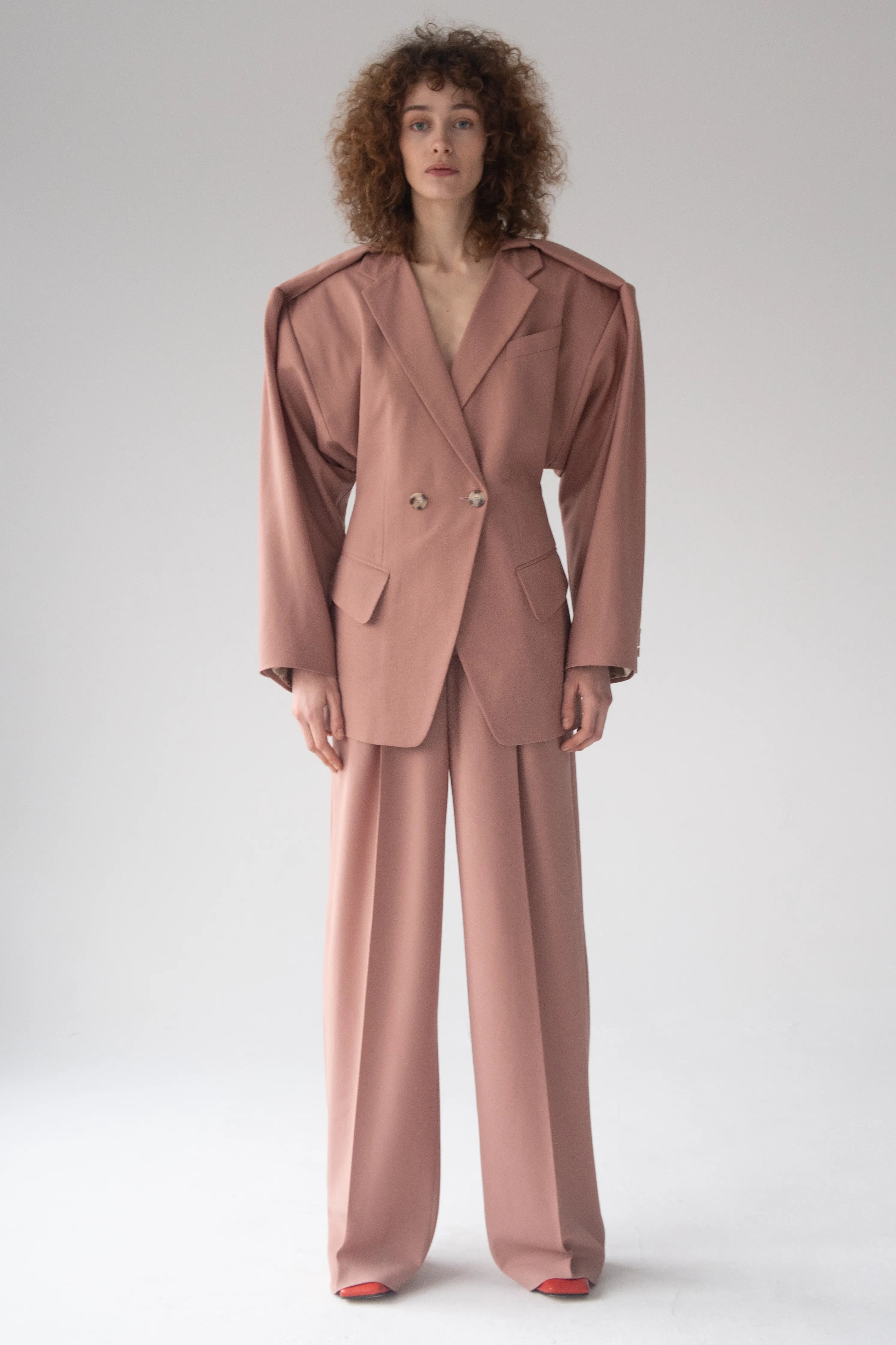 Double-breasted jacket in wool